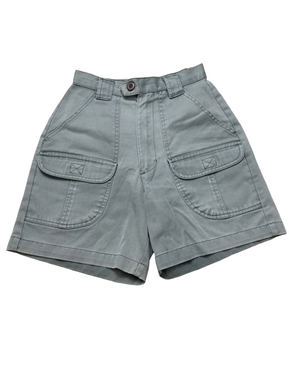 VTG 90s High-Waist Utility Shorts in Sage Green